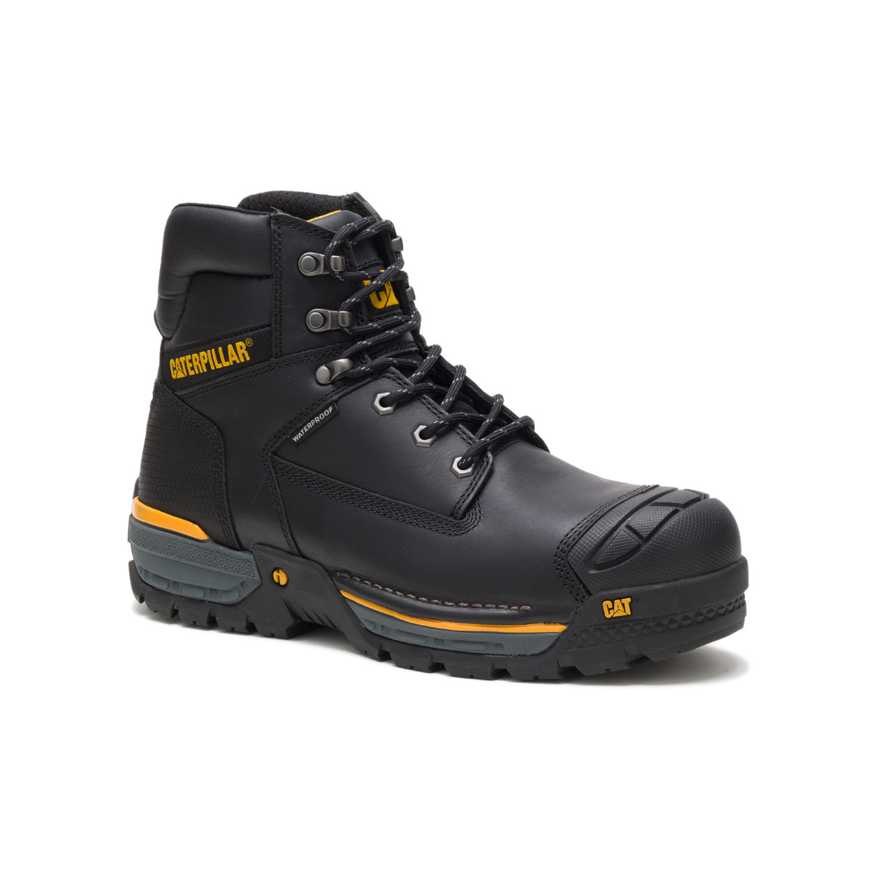 Men's Caterpillar Excavator Safety Boots Black Ireland KTAV61389